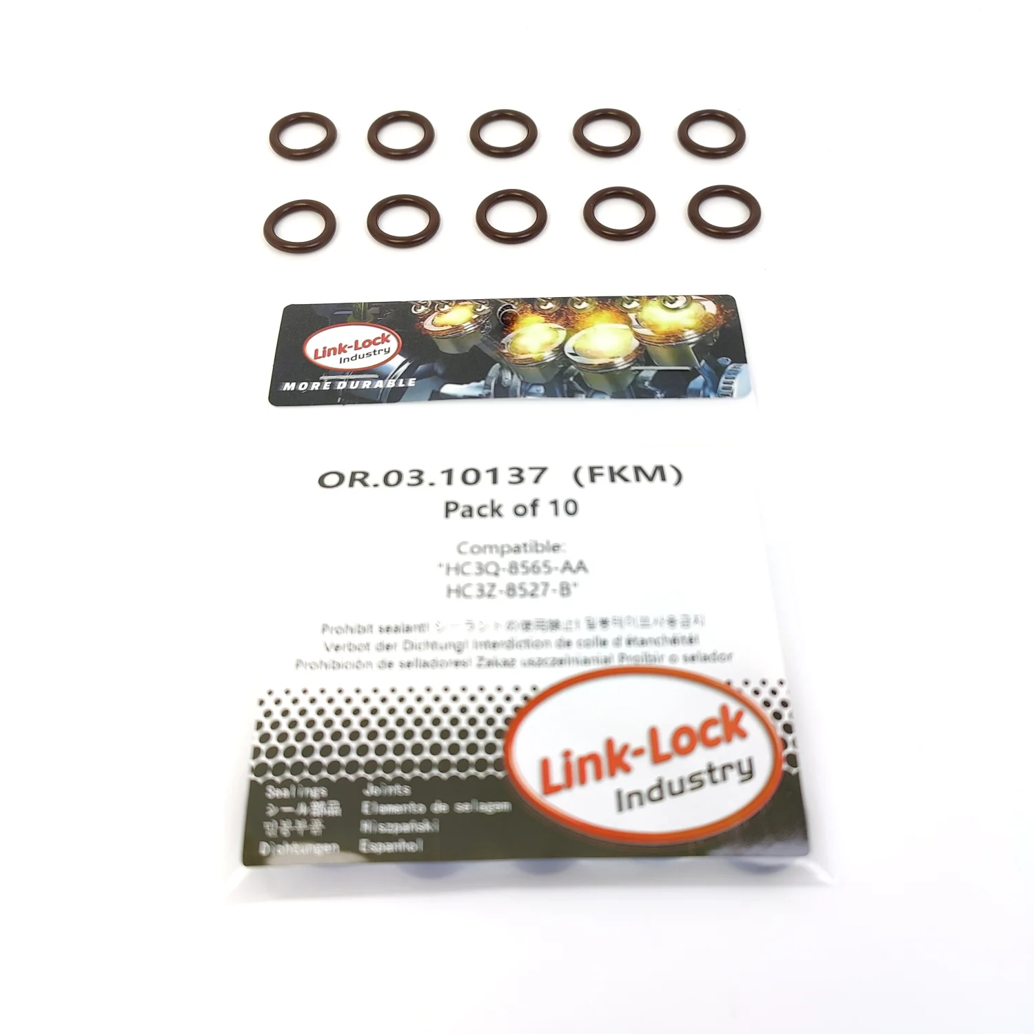 LINK-LOCK 10PCS OR.03.10137 FKM Viton Sealing O-Ring Kit of Cooling Water Pipe HC3Q-8565-AA HC3Z-8527-B for Ford USA-C67DVTX