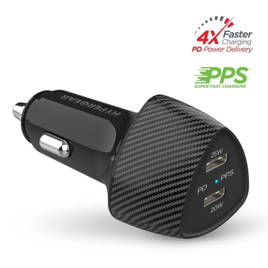 

HyperGear SpeedBoost 45W PD Dual Output Car Charger