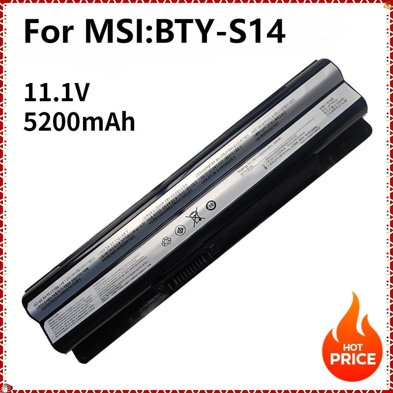 5200mAh BTY-S14 BTY-S15 Battery for MSI GE60 GE70 2PE MS-16GF MS-16GC MS-16GD  laptop battery