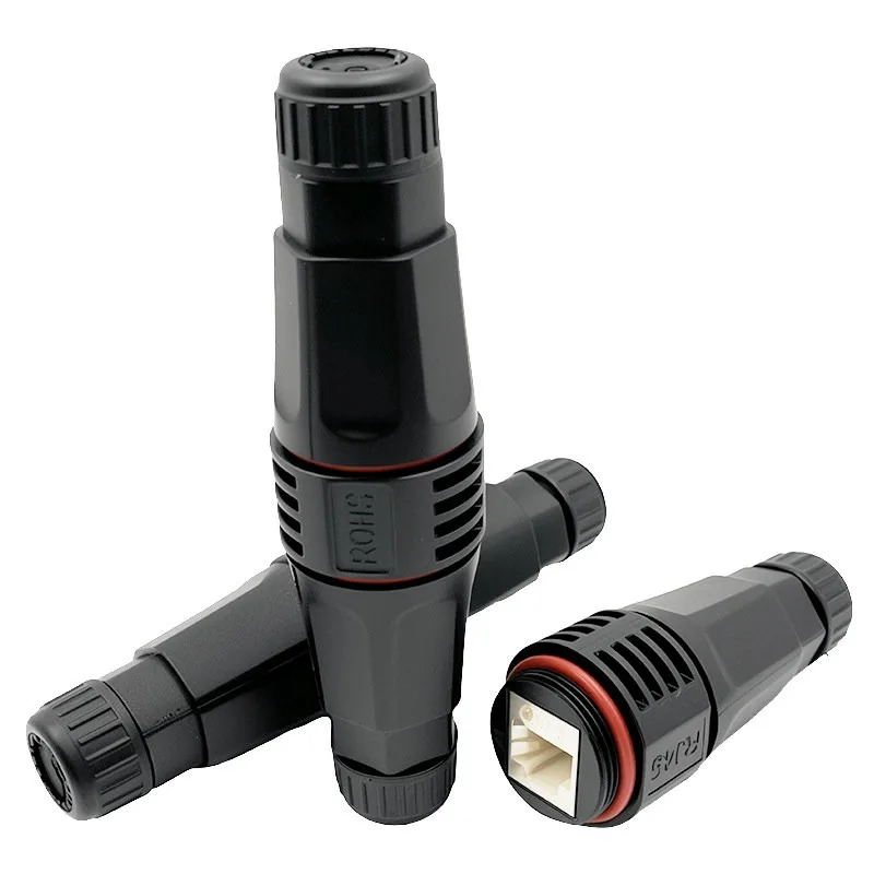RJ45 Ethernet Network Cable Interface, Cat6 Plus Gigabit Port M25 Ethernet Industrial & Home Broadband Waterproof Adapter