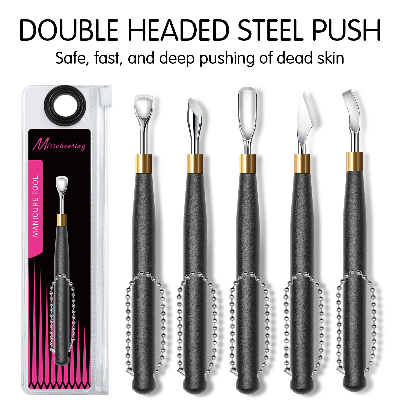 هوك نوع انتهازي للبشرة مزيل طلاء الأظافر هلام مسمار البولندية مقشرة مكشطة الفولاذ المقاوم للصدأ أداة مانيكير نظيفة لفن الأظافر