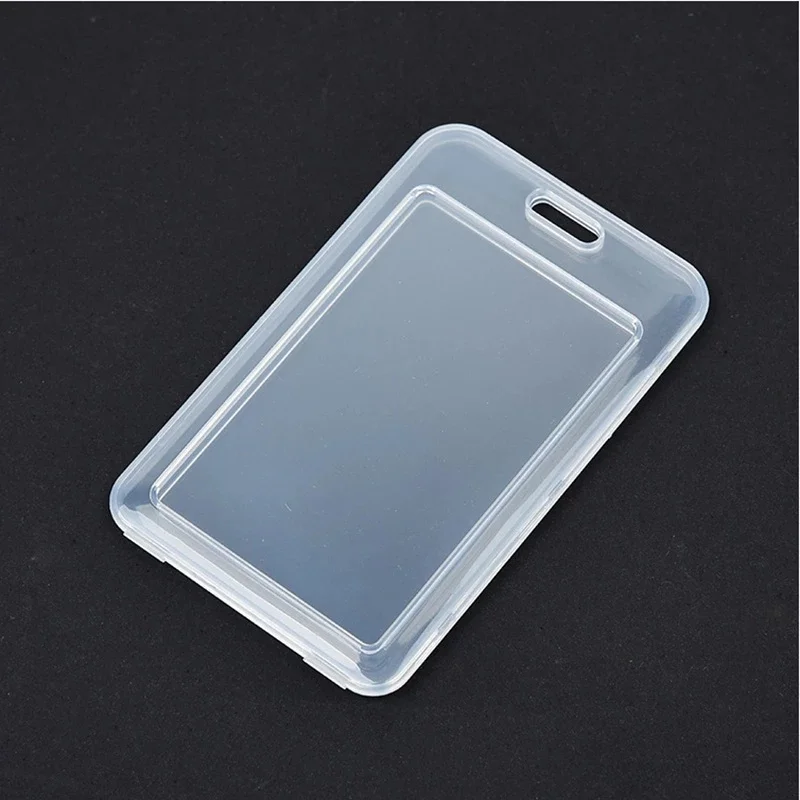 Tarjetero transparente para hombre y mujer, bolsa con Clip para tarjetas de crédito, identificación de banco de negocios, tarjeta de autobús para estudiantes, insignia retráctil, 10 unidades