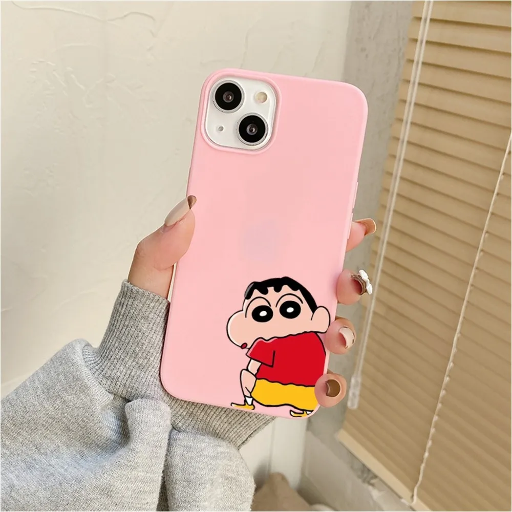 Cute C-crayon S-shin-chan-csc Phone Case For Iphone 11 13 14 Pro Max X Xr Xs Max Se2020 12mini Pink Cover Case