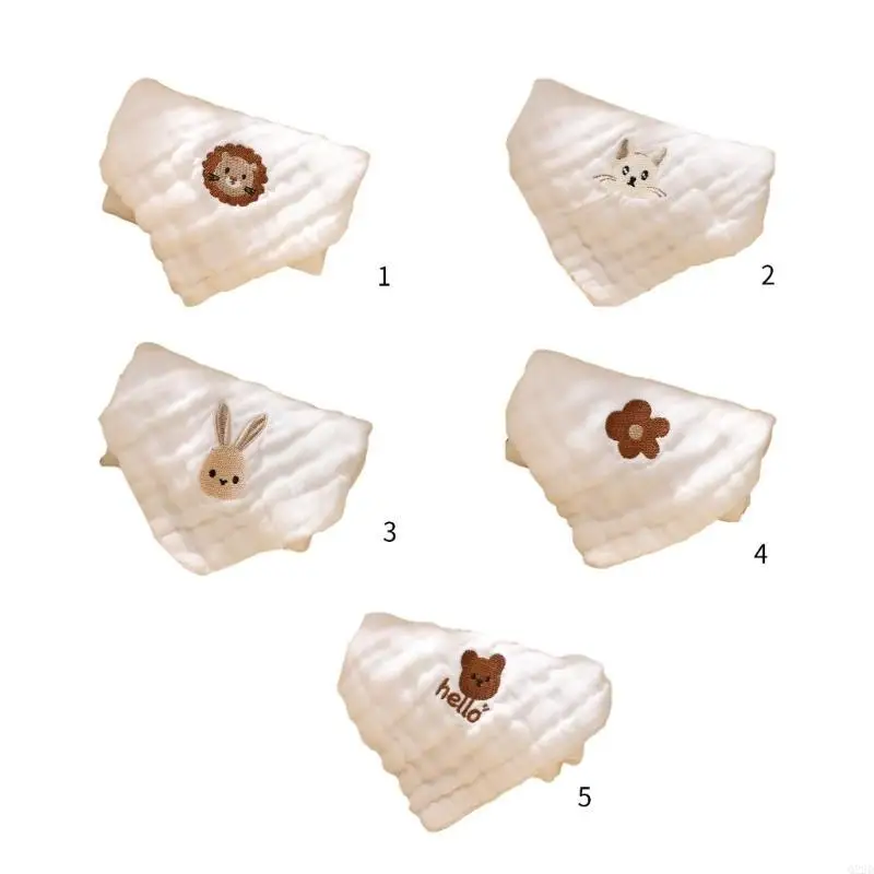 

Q22D Kindergarten Towel Cotton Burping Cloth Multi-Use Wash Cloth Face Towel High Absorb Feeding Bibs Kids Sweat Absorb Towel