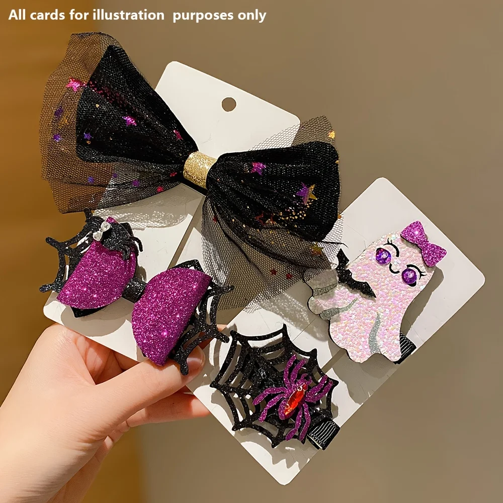 4pcs Halloween hair clips