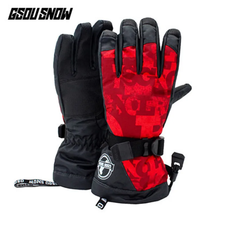 

GSOU SNOW Men Ski Gloves Winter Gloves with Touchscreen Snowboard Thermal Gloves Non-Slip Warm Snowmobile Waterproof Glove Women