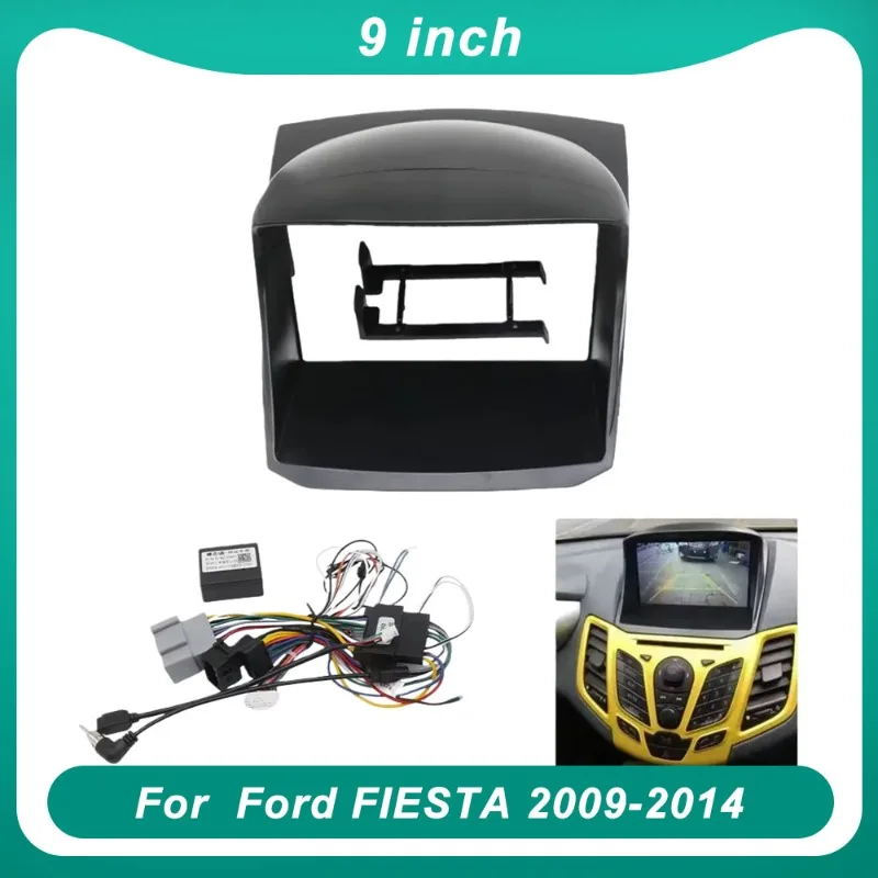 

9 Inch Car Radio Fascia Frame 2DIN Install Panel Dashboard For Ford FIESTA 2009-2014