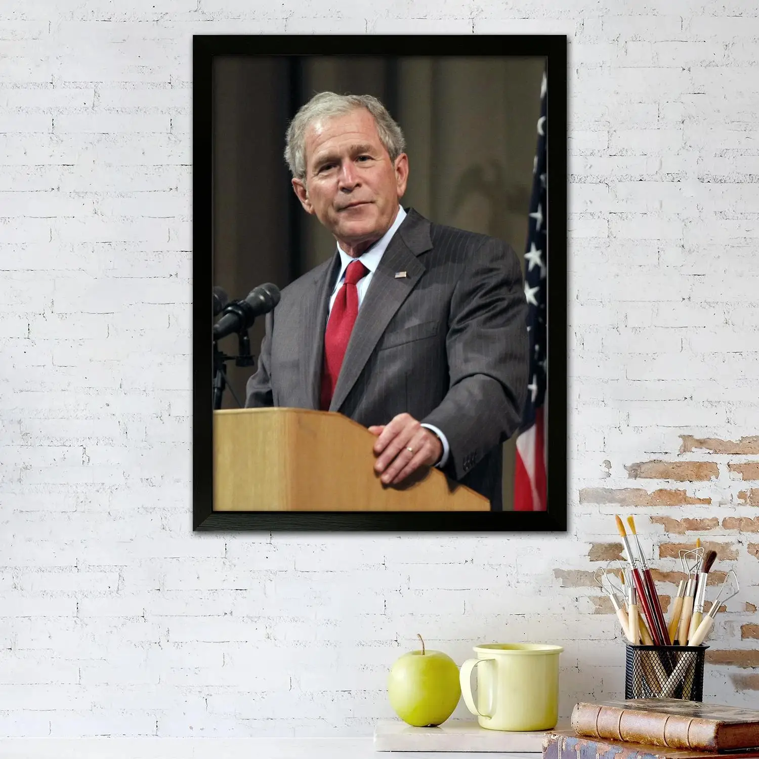 George H. W. Bush Canvas Art Poster and Wall Art, Picture Print, Modern Family, Bedroom Decor, Posters,Decorative painting