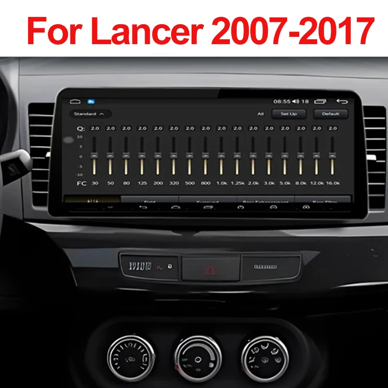 12.3 inch Android for Mitsubishi Lancer 10 CY 2007 - 2012 Car Radio Support Rockford Multimedia Player Wireless Carplay Auto DVD