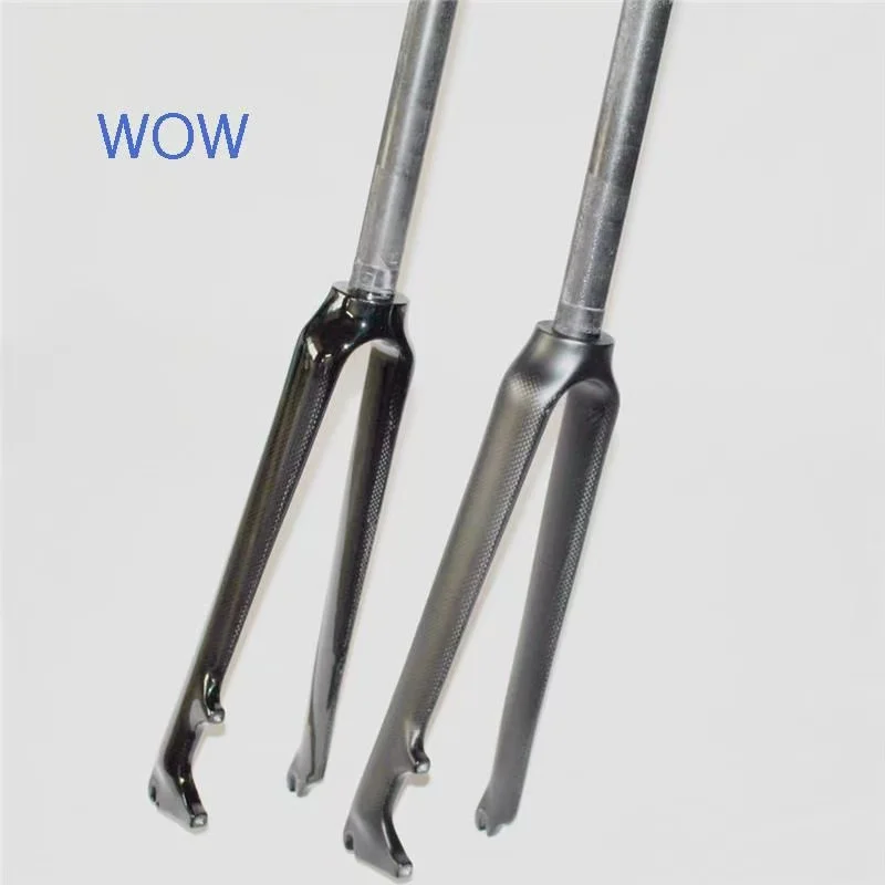 

700C off-road travel gravel road bike UD all carbon fiber bike front fork disc brake front fork 3K matte tire width up to 25C
