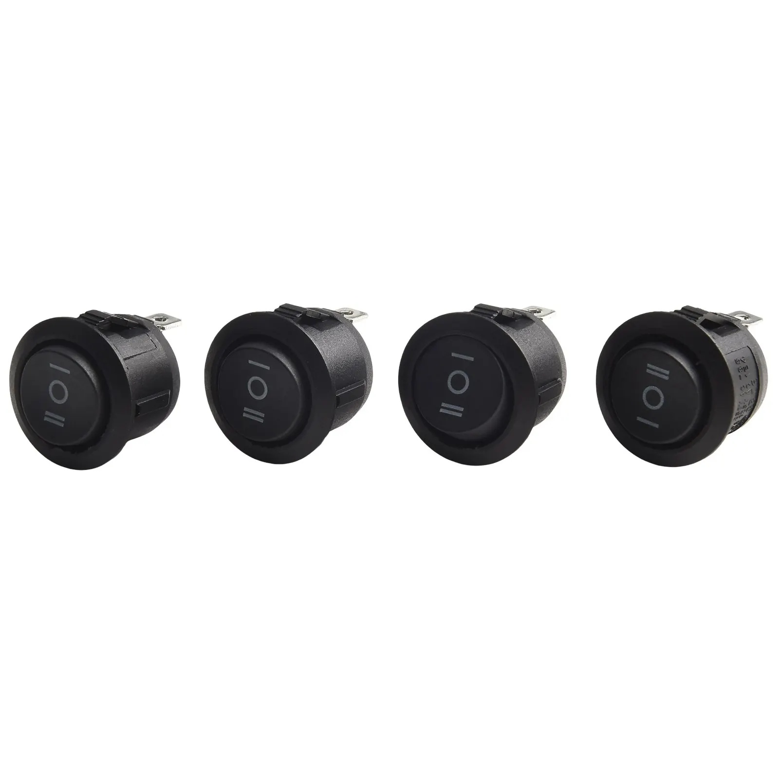 4Pcs Black 3 Pin 3 Position On Off On Boat Rocker Switch 6A 250V 10A 125V For Auto Car Marine Electrical Panel Mounting