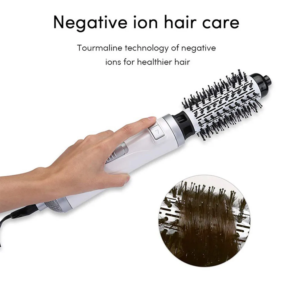 EU Plug Hairdryer Brush 800-1000W Blow Hair Dryer Heating Curler Styling 360 Degree Rotatable Portable Salon Styler