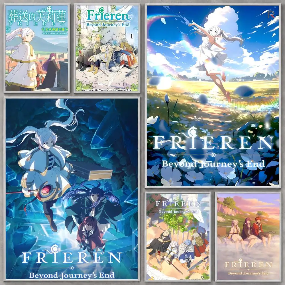 Anime Frieren Beyond Journey's End Poster HD Modern Aesthetic Wall Prints, Stylish Home Decor for Living Room Bedroom