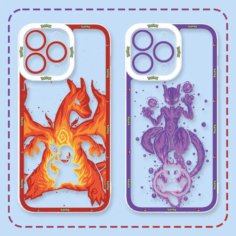 Cartoon P-Pokemon Soft Silicone Case For Xiaomi Redmi Note 13 12 11 Pro Plus 4G 5G 12S 11S 10 10S 9 9S 8 13C 12C 10C Clear Cover