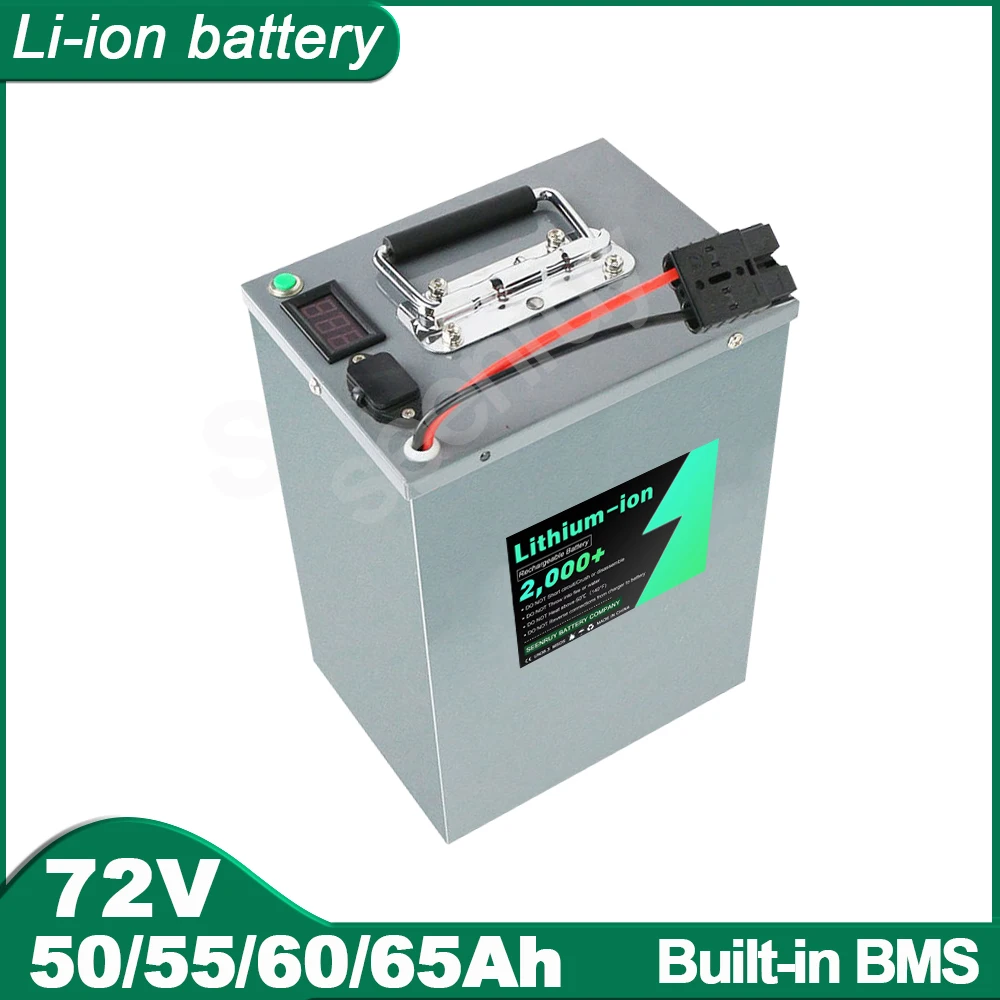 

72V 50AH 55AH 60AH 65AH Li-ion Lithium Polymer Battery Perfect For 5500W Tricycle Bicycle Motorcycle E-bike Electric Scooter