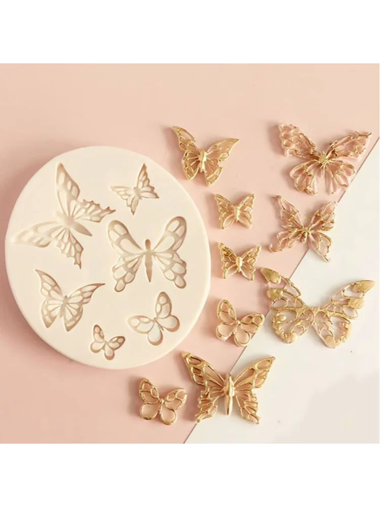 Butterfly Fondant Silicone Sugarcraft Wedding Cake Decorating Tools Resin Chocolate Molds For Baking
