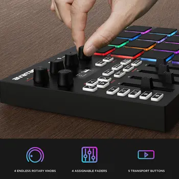 EMP16 MIDI Pad Controller, Beat Maker s Bluetooth, 16 RGB rychlocitlivých beat padů, 16 úrovní, plná/poloviční úroveň, OLE 6 nejlepší prodej Klávesnice Avatar: The Last Airbender - №3