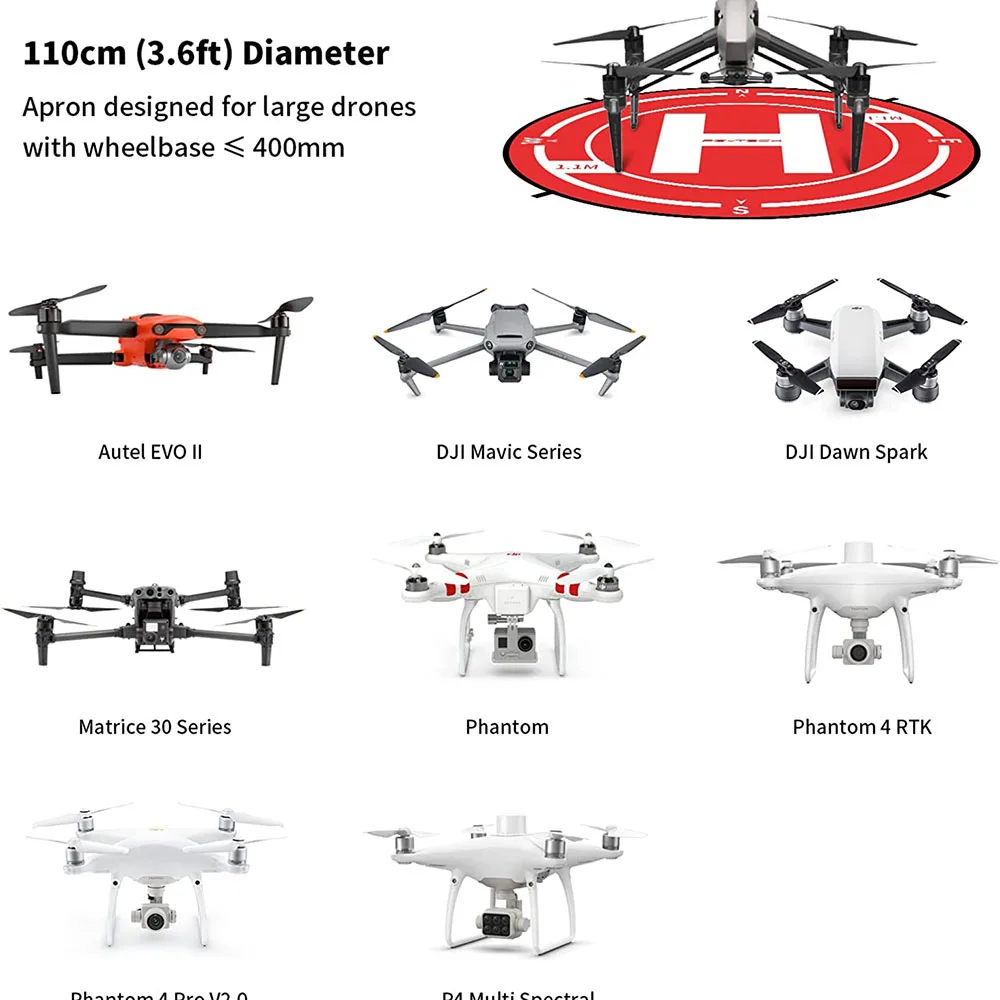 طائرة هليكوبتر PGYTECH بدون طيار قابلة للطي طائرة إطلاق حصيرة ل DJI Mini 3/Mavic 3/Mini 3 Pro/Air 2/2s/ RC طائرات هليكوبتر بدون طيار