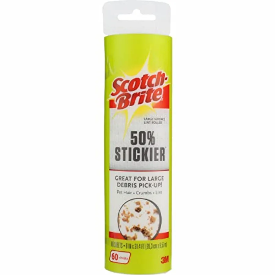 

Сменный блок для ролика Scotch Brite Wide Lint Roller, большой, для удаления шерсти животных, 4 штуки в упаковке