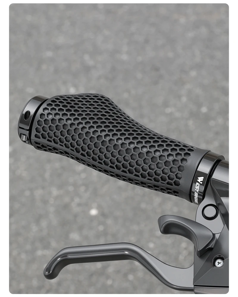 WEST BIKING 3D-Waben-Fahrradlenkergriffe Rutschfest Stoßdämpfend MTB Rennrad Lenkergriff Gummi-Fahrradzubehör – Detail 17