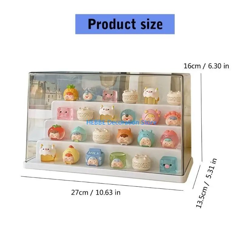 B0KC Portable Acrylic Display Case Organizers For Home Decors And Collection Protect