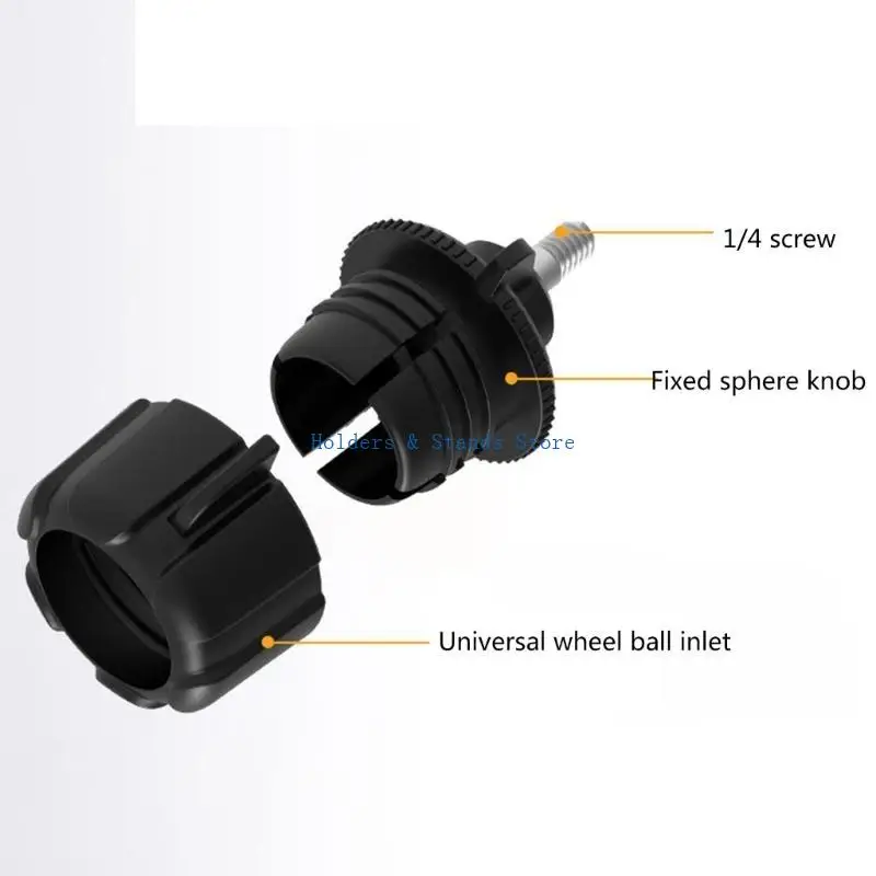 Y4ue Portable Plastic Connector 17 мм шаровой головки до 1/4 -дюймового винтового адаптера для телефонов