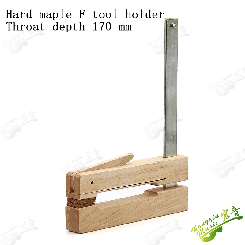 HUATOOL Hartes Ahornholz Eisen Deep Throat Klemme für Gitarre Cello Violine Brücke F-Form Holzbefestigung Holzarbeiten – Detail 22
