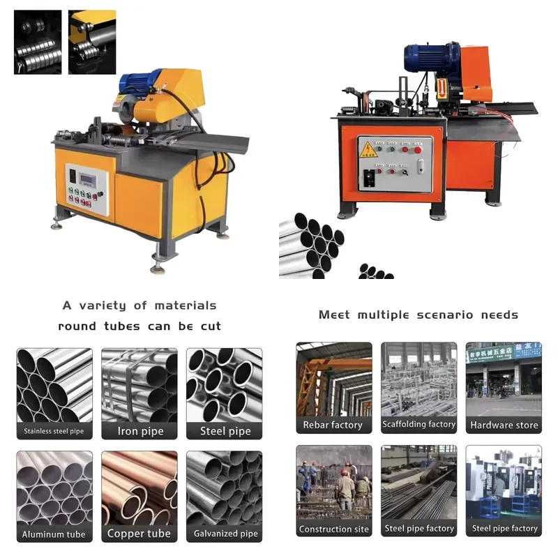 for Hot selling Automatic Stainless Steel Carbon Steel Pipe Cutting Machine Motor Burr Free Metal Cutter 380V 1.5kw Power