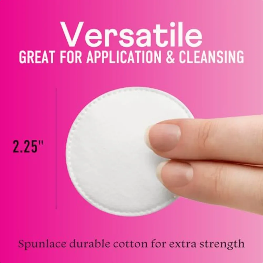 Swisspers – rondes en coton de qualité supérieure, 100 unités, paquet de 3 100 tampons hypoallergéniques doux et absorbants en pur coton pour démaquiller la peau