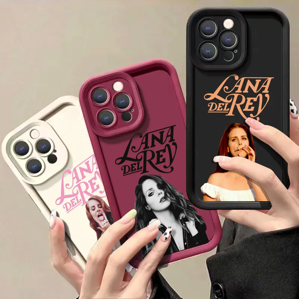 Liquid Silicone Case For Apple iPhone 15 14 13 12 11 Pro Max 7 8 16 X XS 14 15 ProMax Phone Case Hot Singer Lana Del Rey Cover