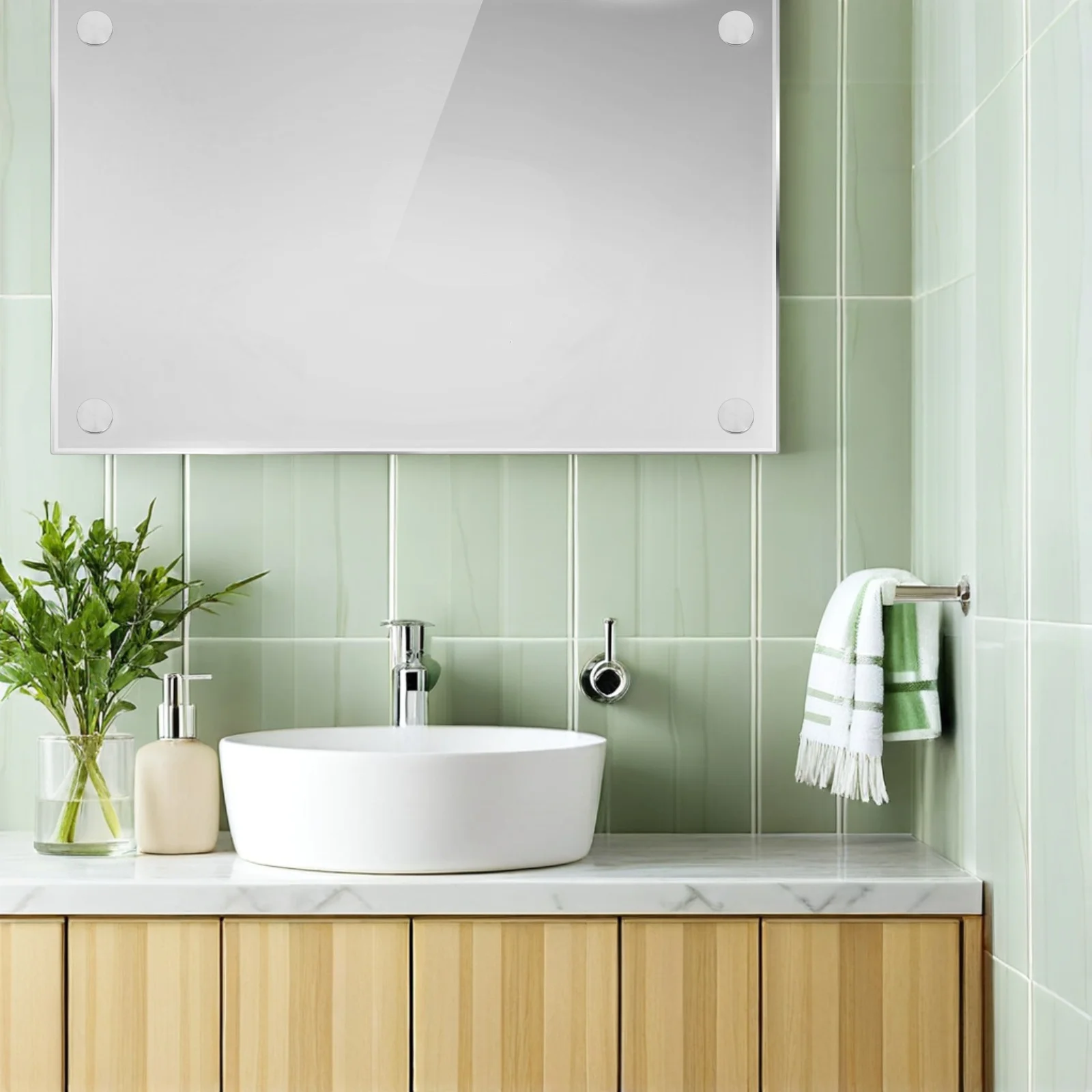 

100Pcs Stainless Steel Mirror Screw Caps Decorative Nails 20Mm Mirror Fasteners for Glass Bathroom Wardrobes Furniture