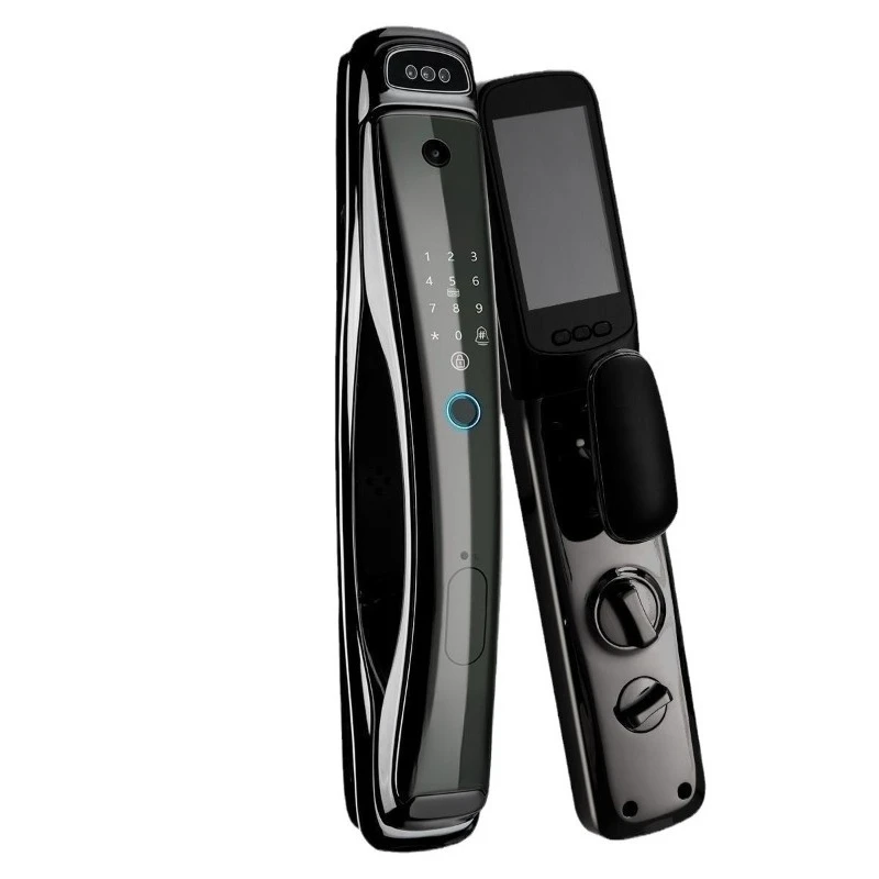 Smart security door lock facial recognition night vision wake up fingerprint password lock