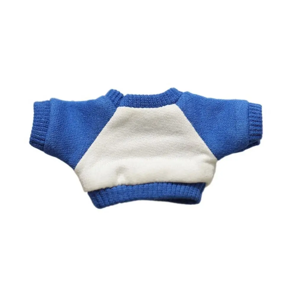 Cotton Doll Clothes Undershirt Stripe Hoodie Plush Doll Clothes 15cm Solid Color Doll Accessories No Attributes Doll Clothes