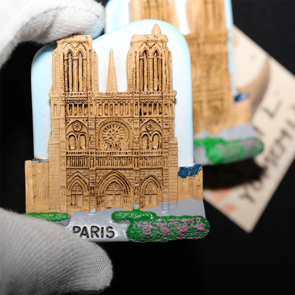 1 Piece of Refrigerator Magnet, Magnet, 3D Stereo Refrigerator Magnet, French Attraction Refrigerator Magnets, Eiffel Tower, Arc De Triomphe, Louvre, Notre-Dame De Paris, Palace of Versailles, Tourist Souvenirs