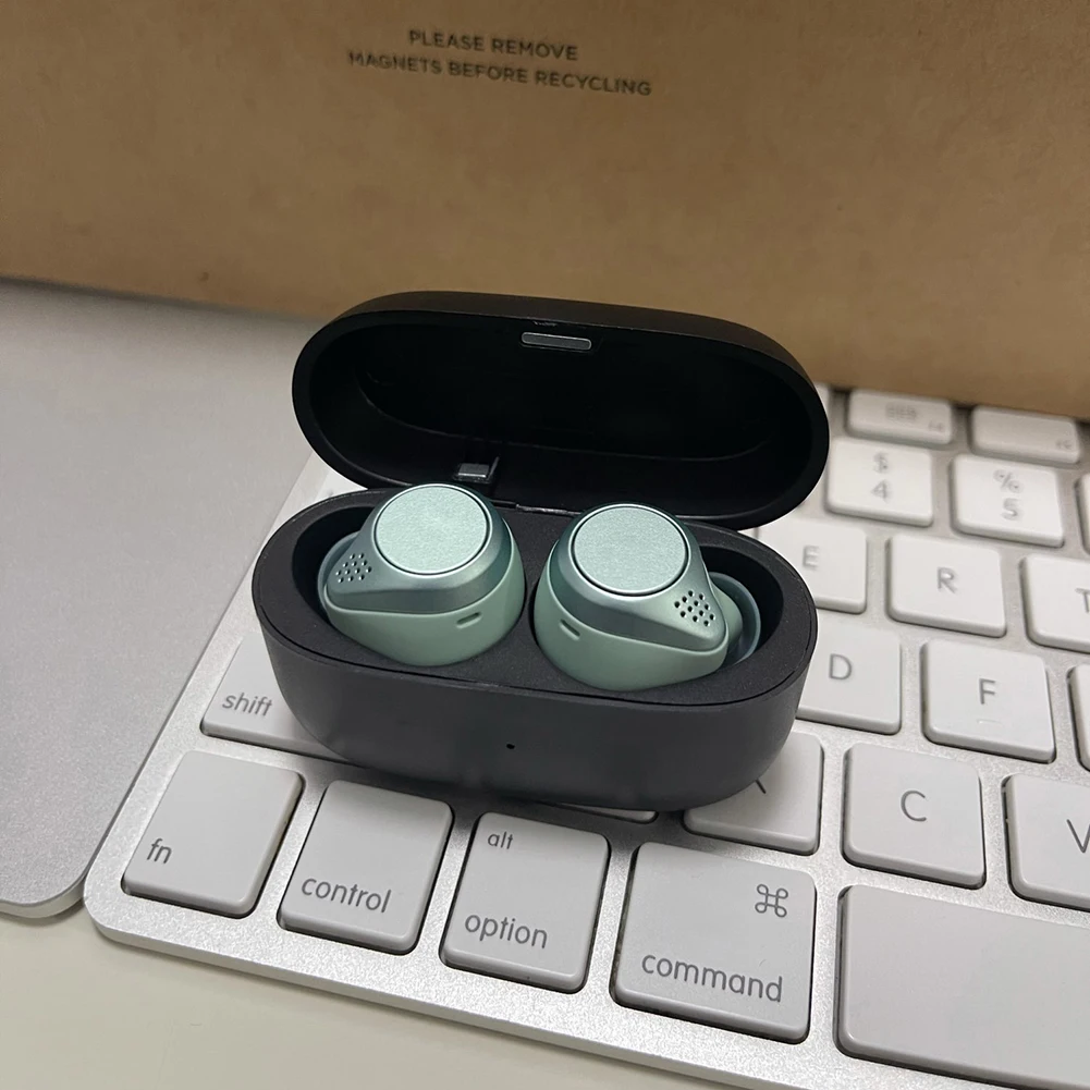 Kotak pengisian daya pengganti untuk Jabra Elite 75t/Elite aktif 75t earbud casing pengisi daya untuk Jabra Elite aktif 75t/Elite 75t