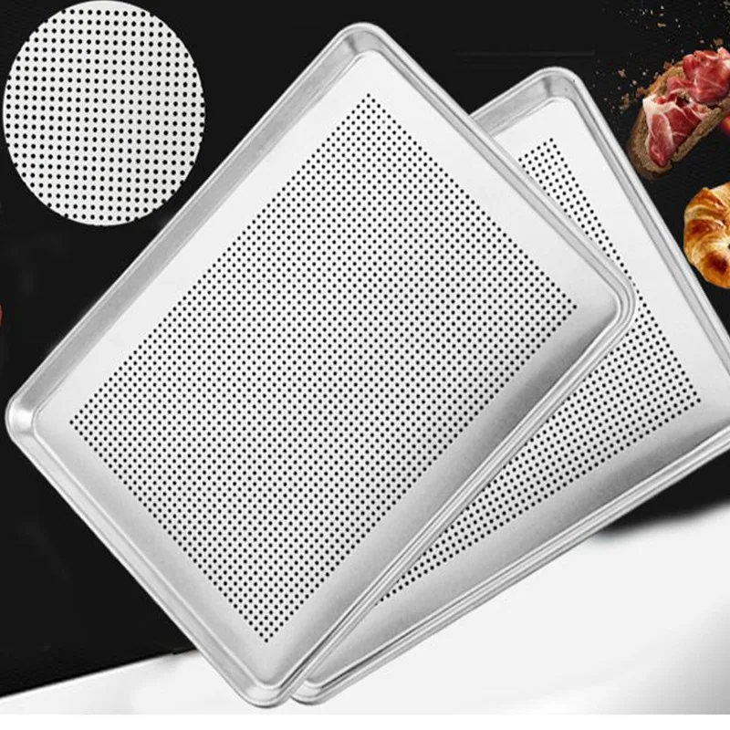 Perforated Aluminum Sheet Pans NonStick Bakings Tray Bakeries Cake Buns Pans for Bakings & Roasting Easy to Clean