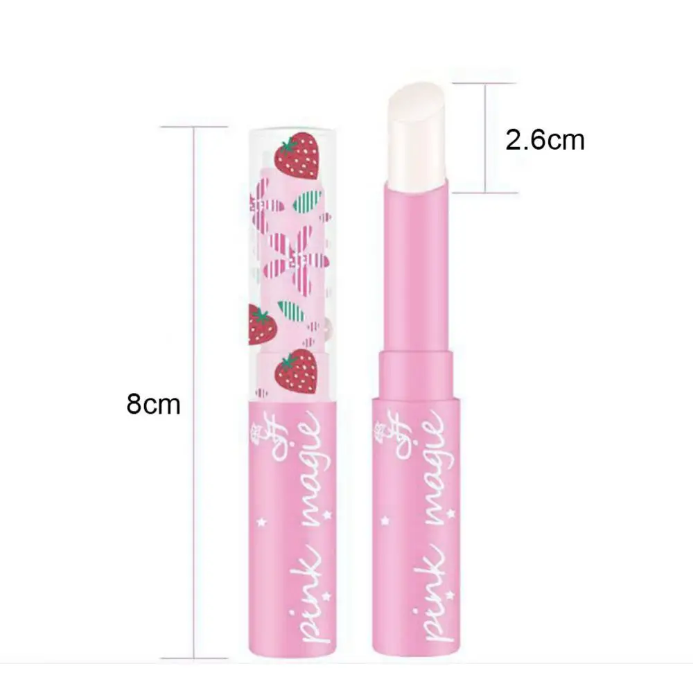 Sexy Pink Lip Balm Color Changing Lip Balm Long-lasting Moisturizing Lipstick Ice Soft Strawberry Color Lip Balm Waterproof