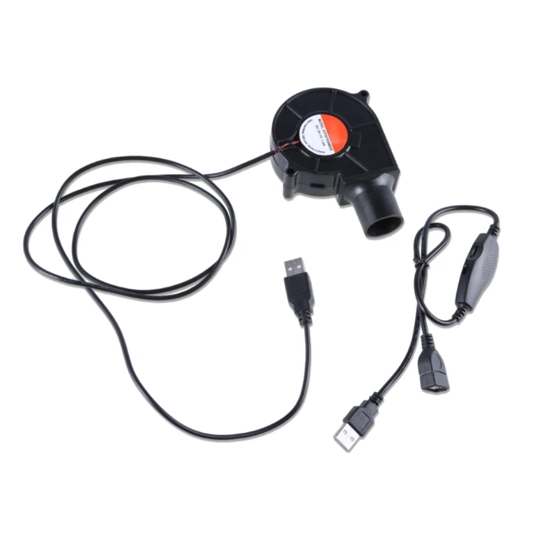 BBQ Air Blower Portable Handheld Electric BBQ Fan Outdoor Camping Barbecue Charcoal Grill Fan with 5V USB Cable