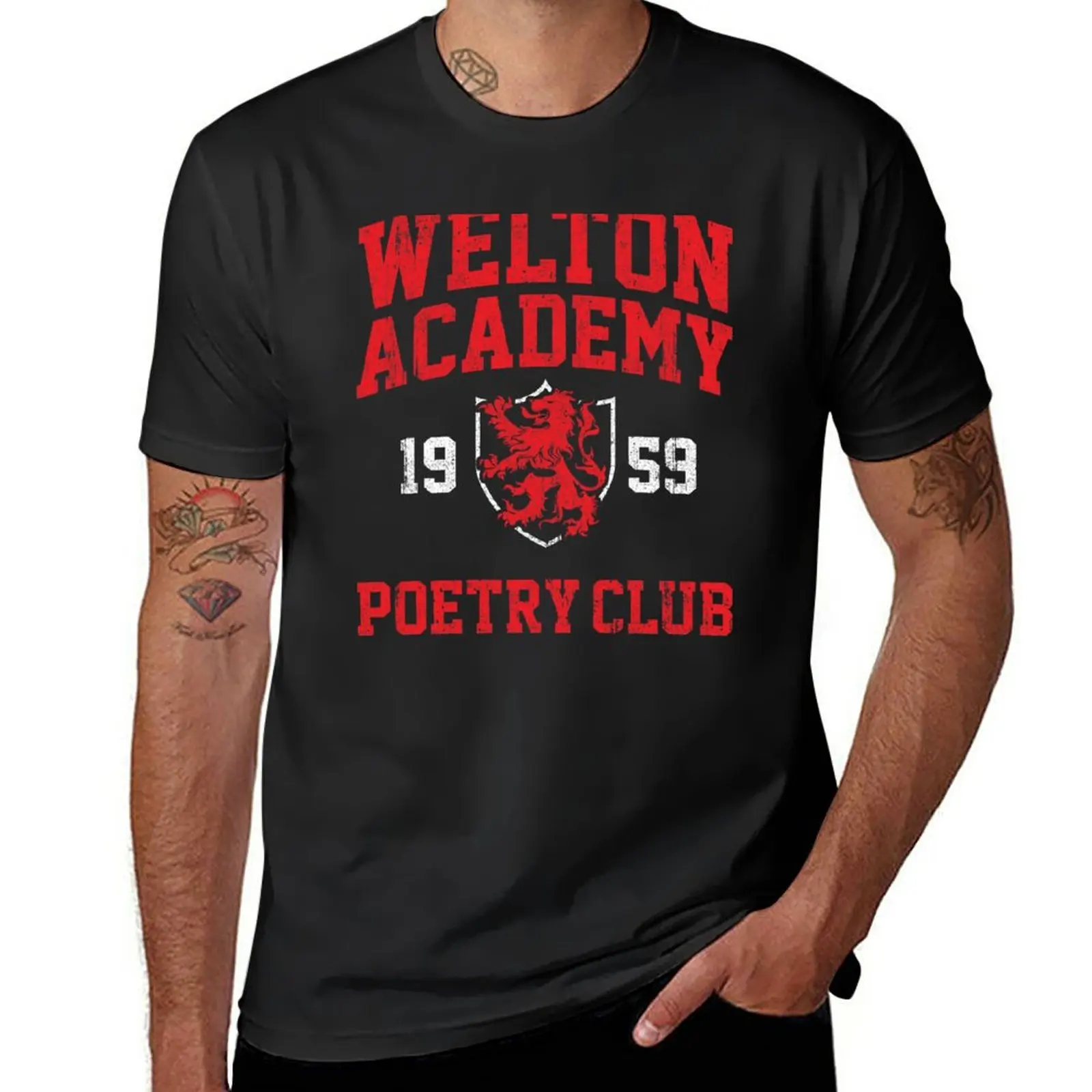 New Welton Academy Poetry Club T-Shirt man clothes oversized t shirts tees mens t shirts casual stylish