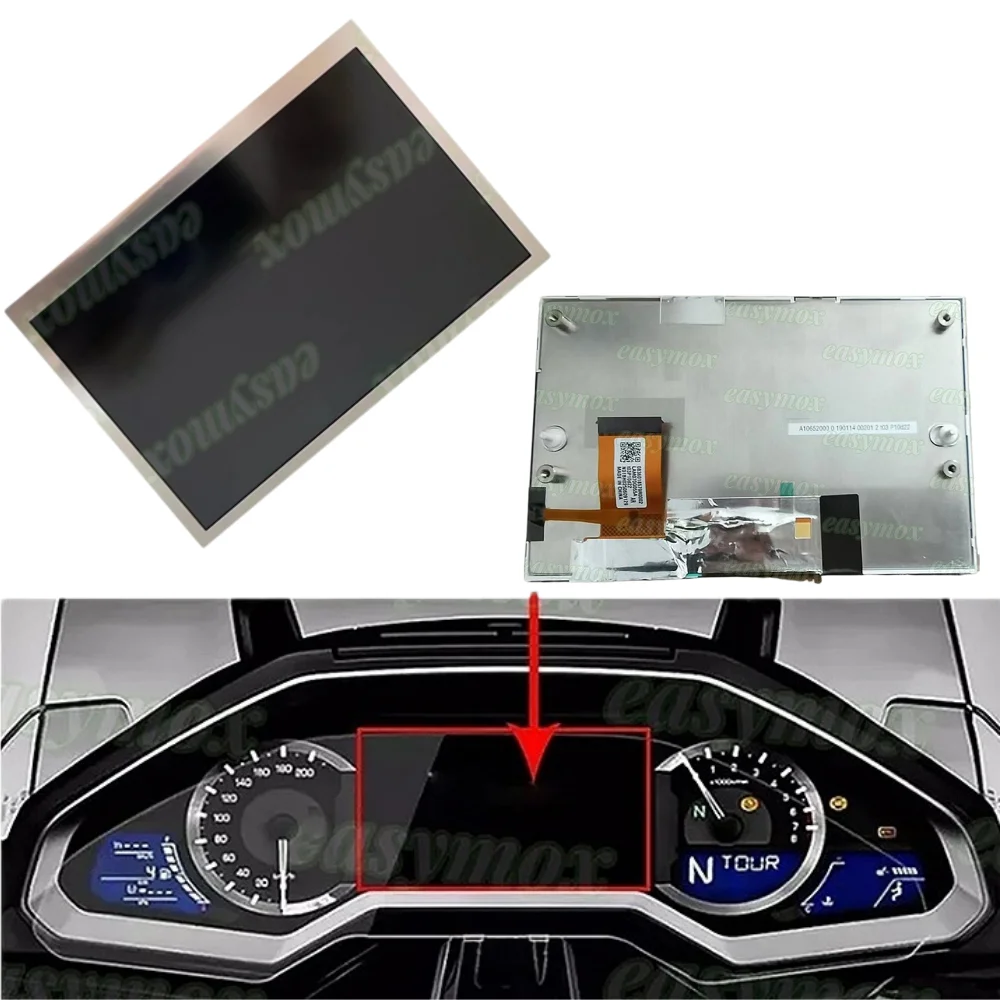 LAM070G055A 7 Inch LCD Display Screen For Honda GL1800 Gold Wing 2018-2024 Instrument Cluster Speedometer Replacement