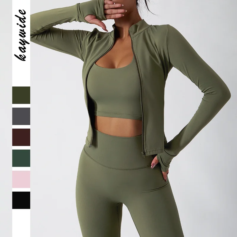 

Спортивный стиль, куртка с длинными рукавами, длинные брюки для йоги, женский осенне-зимний костюм