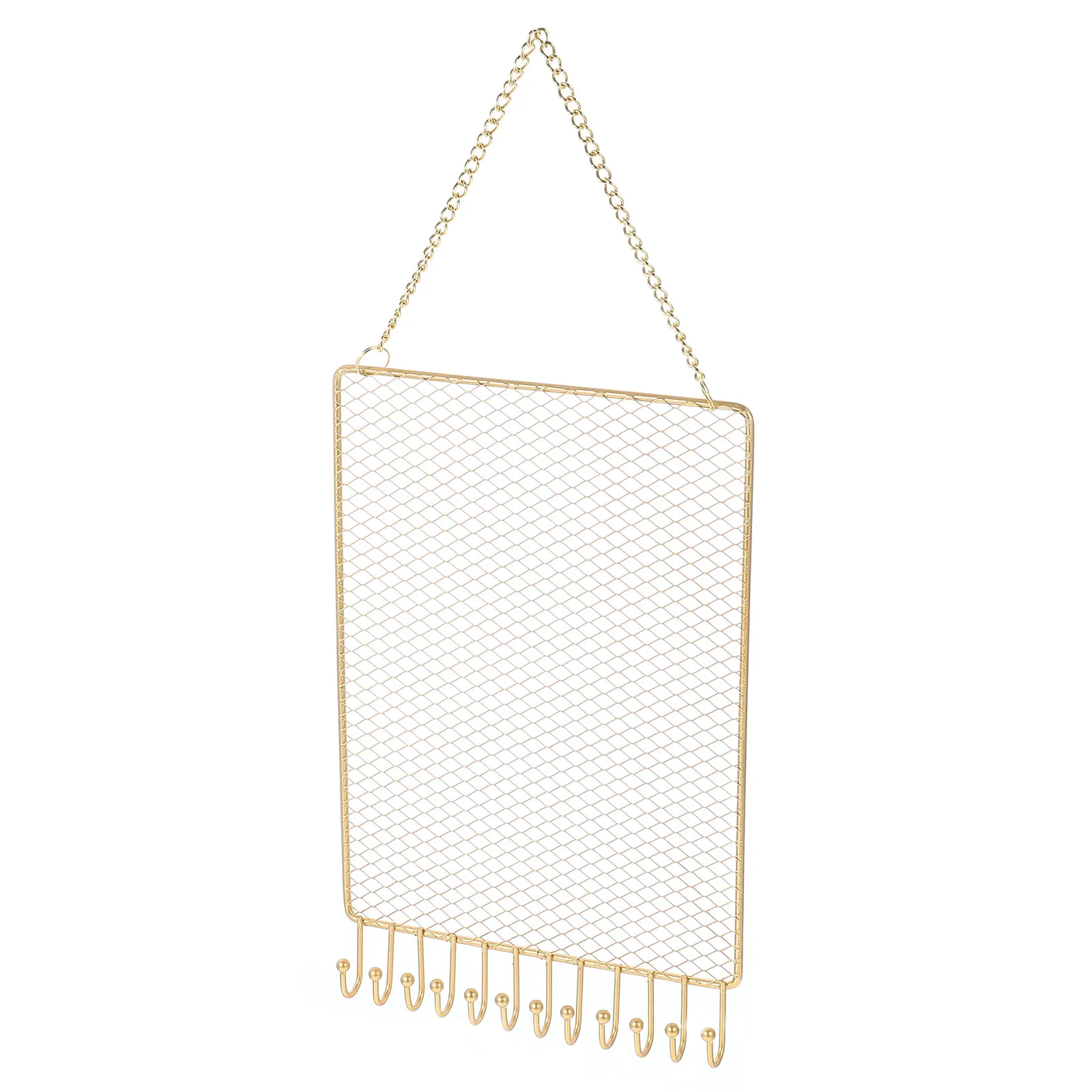 

Premium Iron Jewelry Hanging Rack Mesh Wall Organizer for Earrings Necklaces Bracelets Display Storage Space Saving Modern Decor