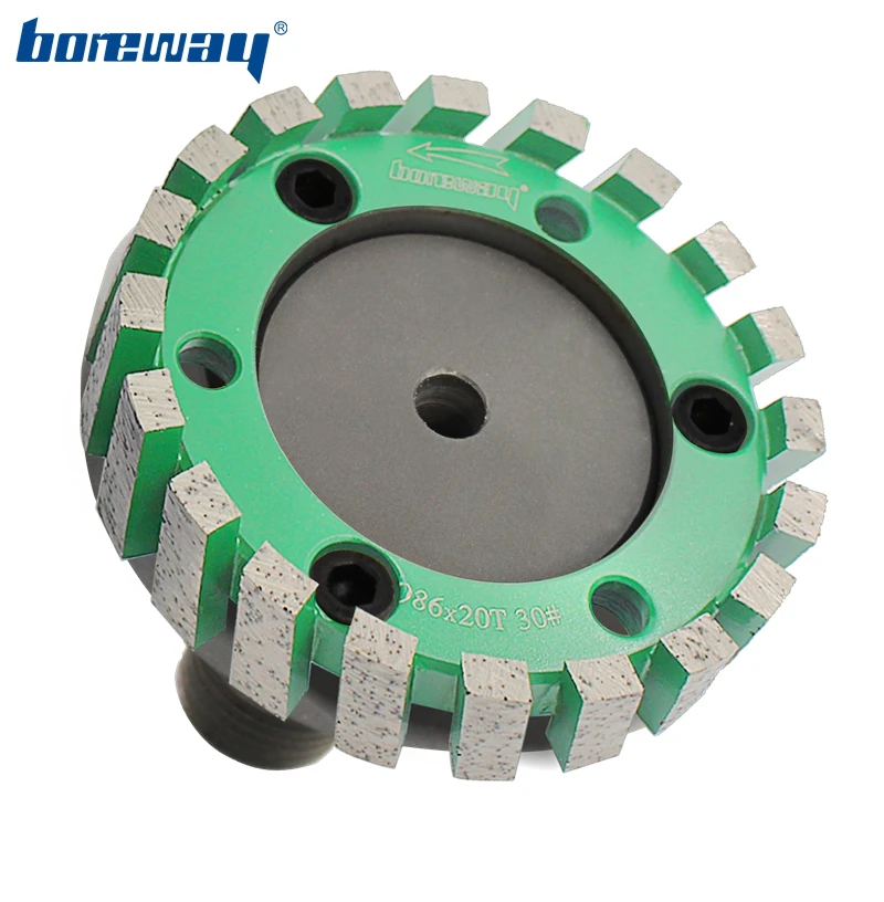

Boreway D86X20Tx50H Super Duty Stubbing Wheel Standard Grinding Wheels With D75 Alex Wheel Adapter For Stone Granite Marble Sink
