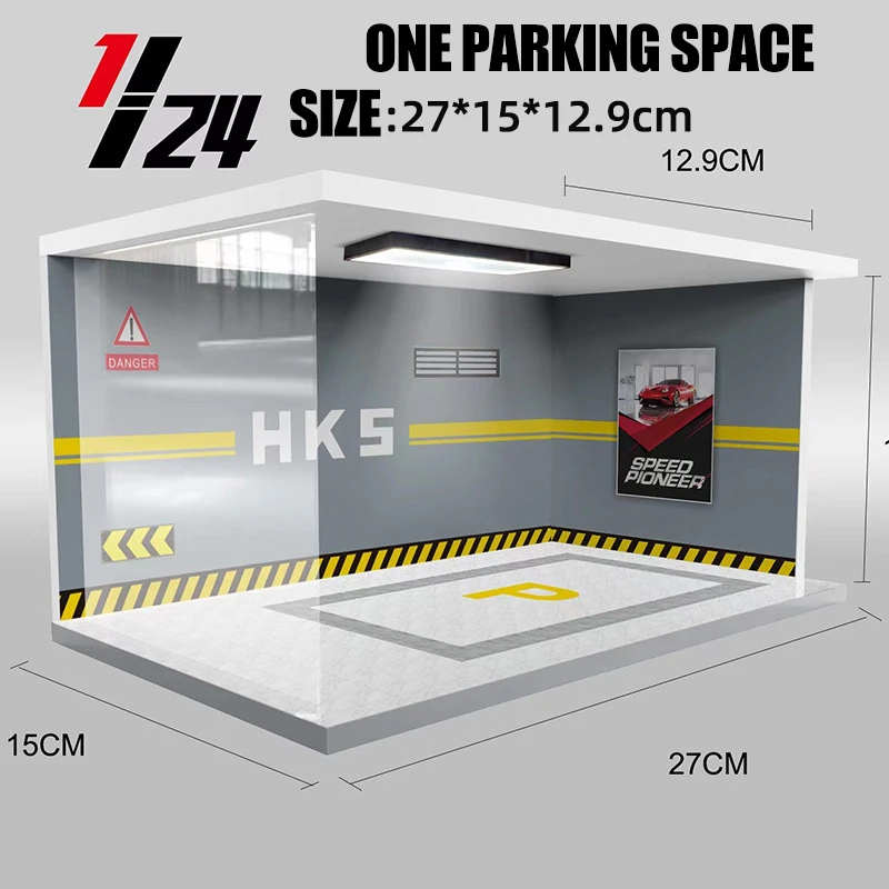 Sharplace Vitrine Affichage Voiture Modèle 1/18 1/24 1/32 - Éclairage LED - Style B
