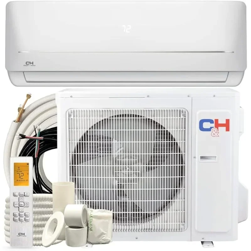 Mini Split Air Conditioner and Heater, 9,000 BTU, 115V, 21.5 SEER2, Wall Mount Ductless