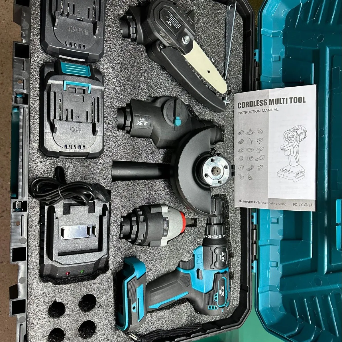 21V electric drill new multi-functional impact hand drill lithium electric drill electric screwdriver tool set