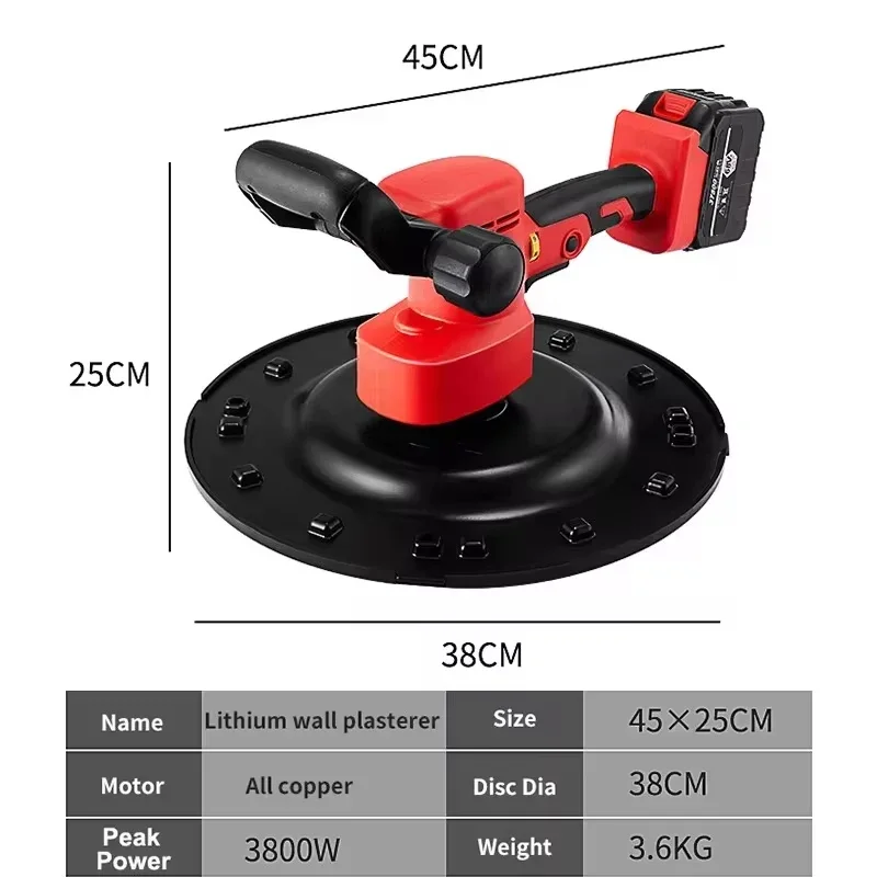 أداة صنفرة الحائط الكهربائية اللاسلكية لللمسات النهائية السلسة، أداة صنفرة الحوائط الجافة ذات السرعة القابلة للتعديل، أداة صنفرة سطح الجدار #3