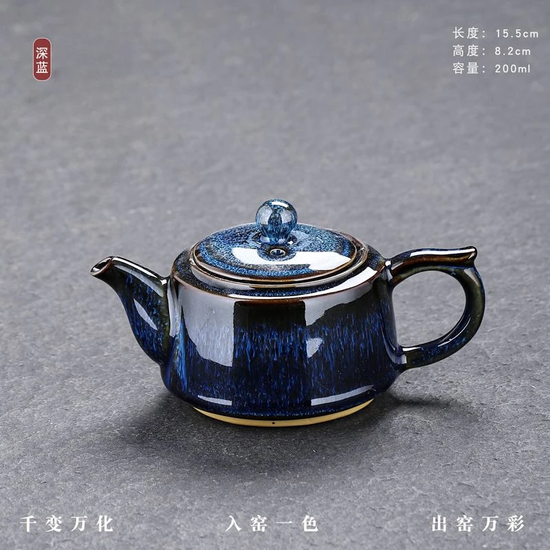 High Grade Ceramic Kung Fu Tea Set Side Handle Pot Small and Exquisite Brewing Teapot