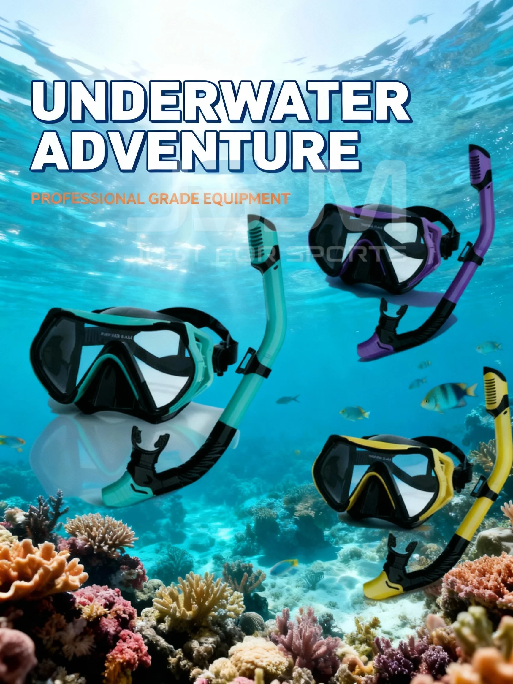 Máscara de buceo táctica vidrio templado snorkel adulto - imagen 4