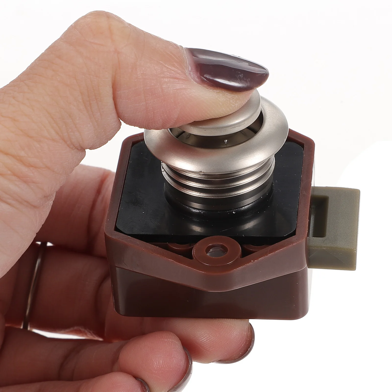 Push Button Keyless Cabinet Zinc Alloy Durable Cupboard Latch For Rv Boat Drawer Keyless Push Button Lock Latch Lock For Door